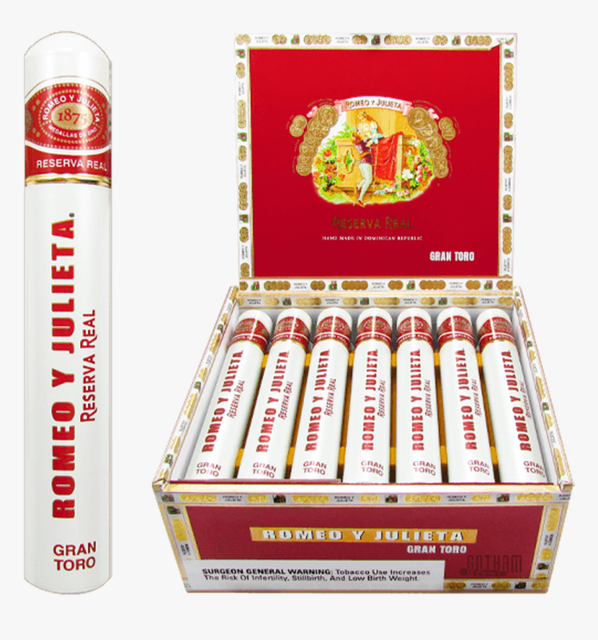 Romeo Y Julieta Reserva Real Gran Toro Tubes Box - Romeo Y Julieta, HD Png Download, Free Download