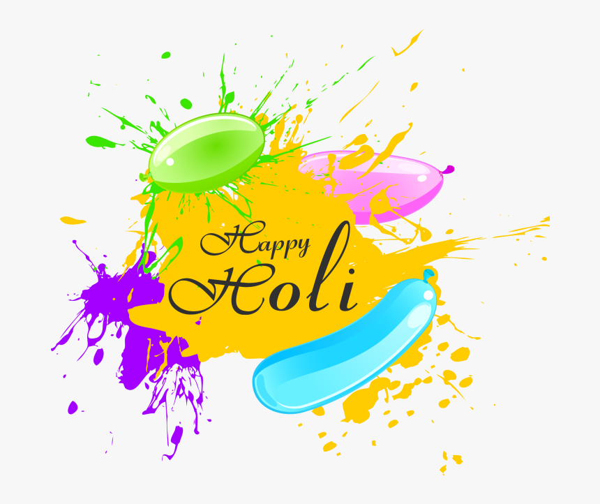Happy Holi Transparent Png Image Free Download Searchpng - Save Water On Holi, Png Download, Free Download