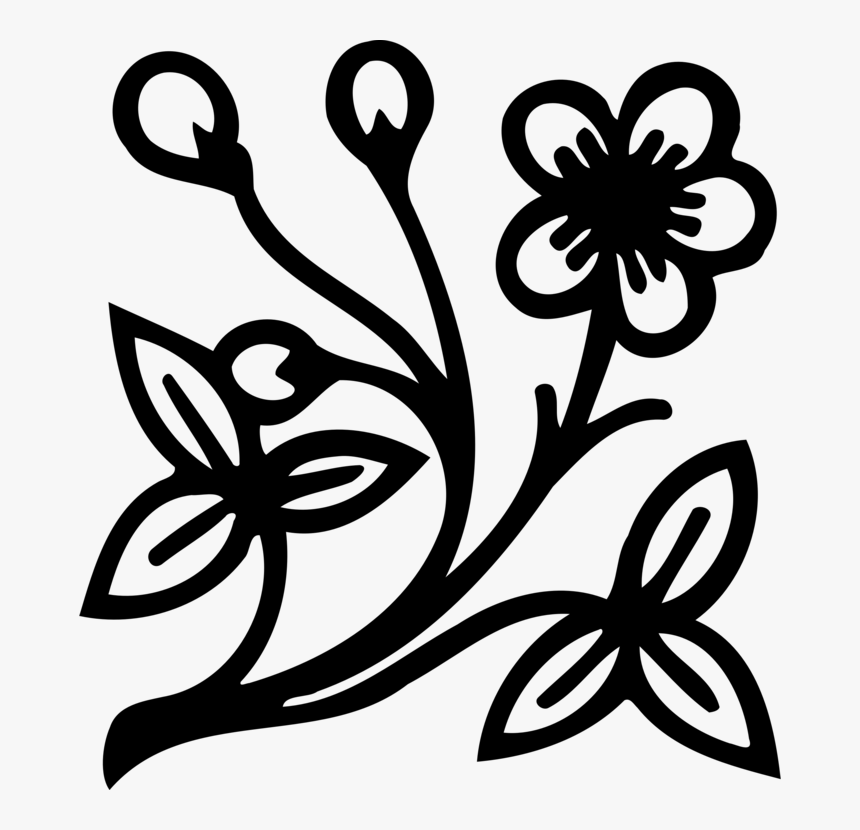 Art,symmetry,monochrome Photography - Flower Design Drawing With Colour, HD Png Download, Free Download