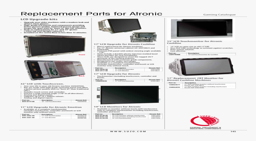 Replacement Parts For Atronic Gaming Catalogue - Personal Computer, HD Png Download, Free Download