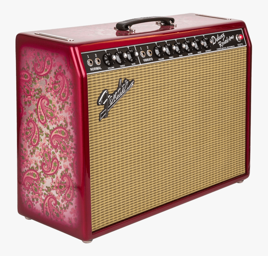 Fender 65 Deluxe Reverb Guitar Amp Transparent Png - Fender Pink Paisley Amp, Png Download, Free Download