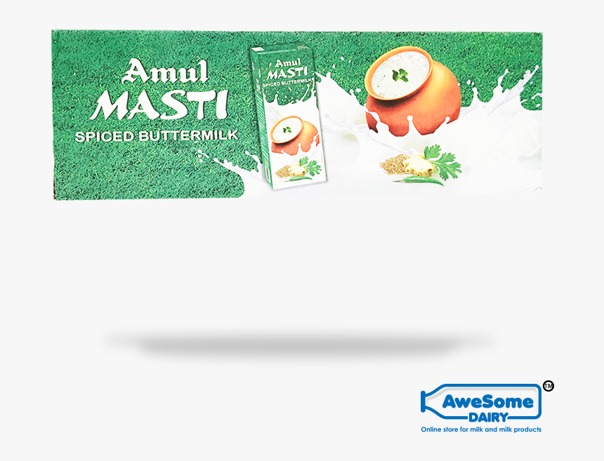 Awesome Dairy Amul Masti Spiced Buttermilk 200ml 27 - 200 Ml Amul Masti Spiced Buttermilk, HD Png Download, Free Download