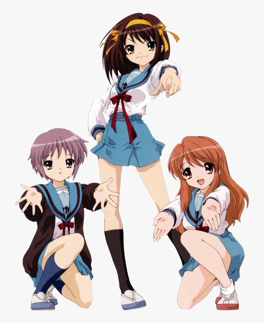 Melancholy Of Haruhi Suzumiya Girls , Png Download - Beautiful Anime Girl Face, Transparent Png, Free Download