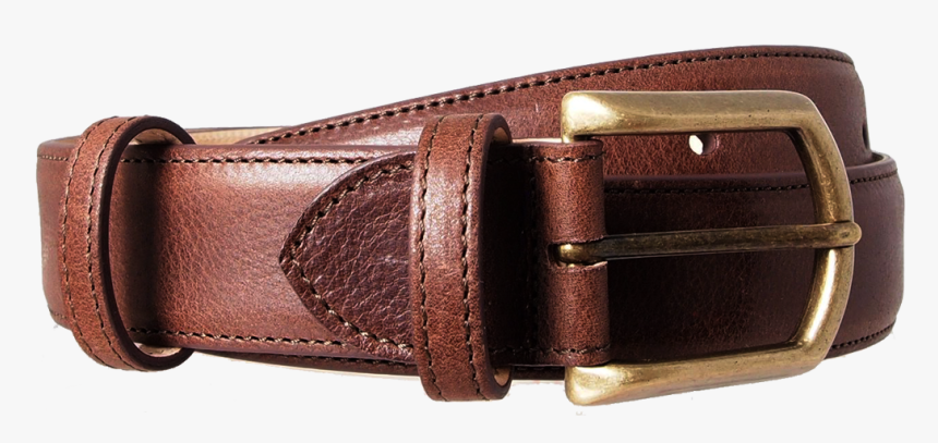 34 Mm Antique Buckle Leather Belt Brown Mens Belts - Buckle, HD Png Download, Free Download