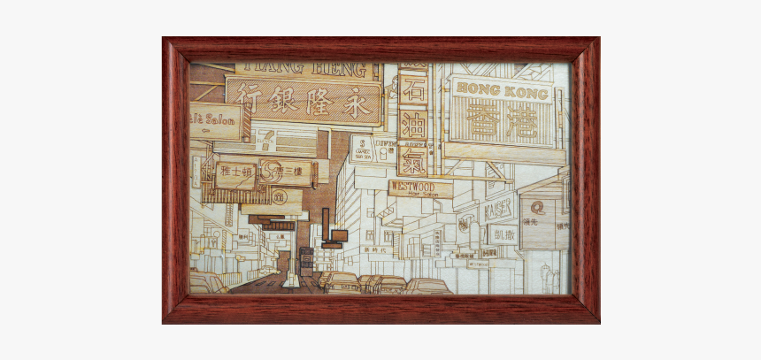 Malaysia Art Craft Souvenir Gift 2d Wooden Picture - Floor Plan, HD Png Download, Free Download