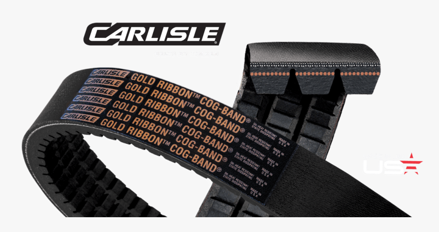 Gold Ribbon® Cog Band® Banded Belts By Carlisle® Belts - Banded Belt, HD Png Download, Free Download