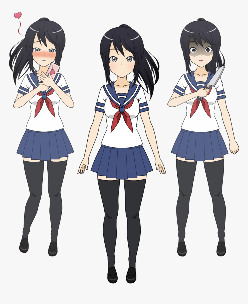 Yandere Simulator Anime Ayano - Draw Anime Yandere Chan, HD Png Download, Free Download