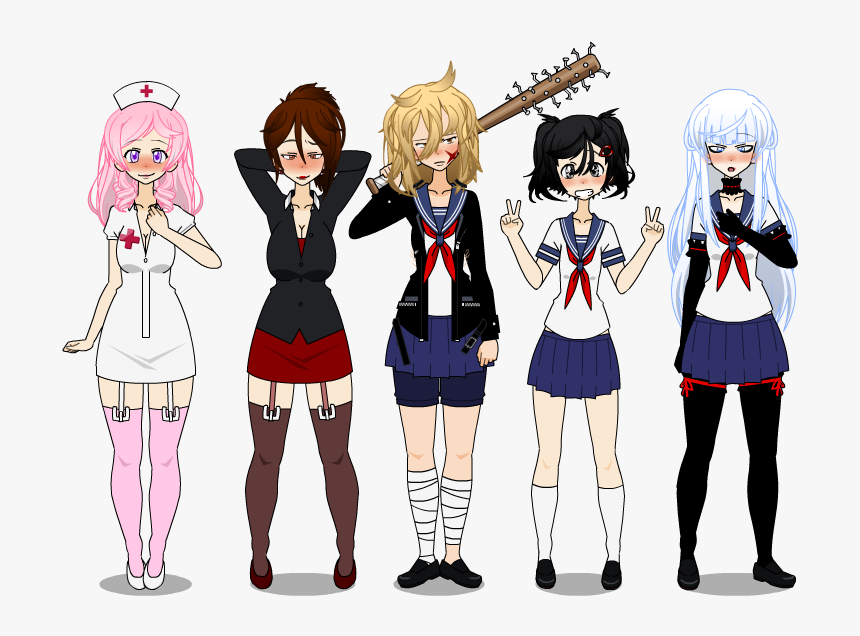 Yandere Sim Rivals Part 2 Kisekae Version By Karinagestranha - Anime School Uniform Yandere Simulator, HD Png Download, Free Download