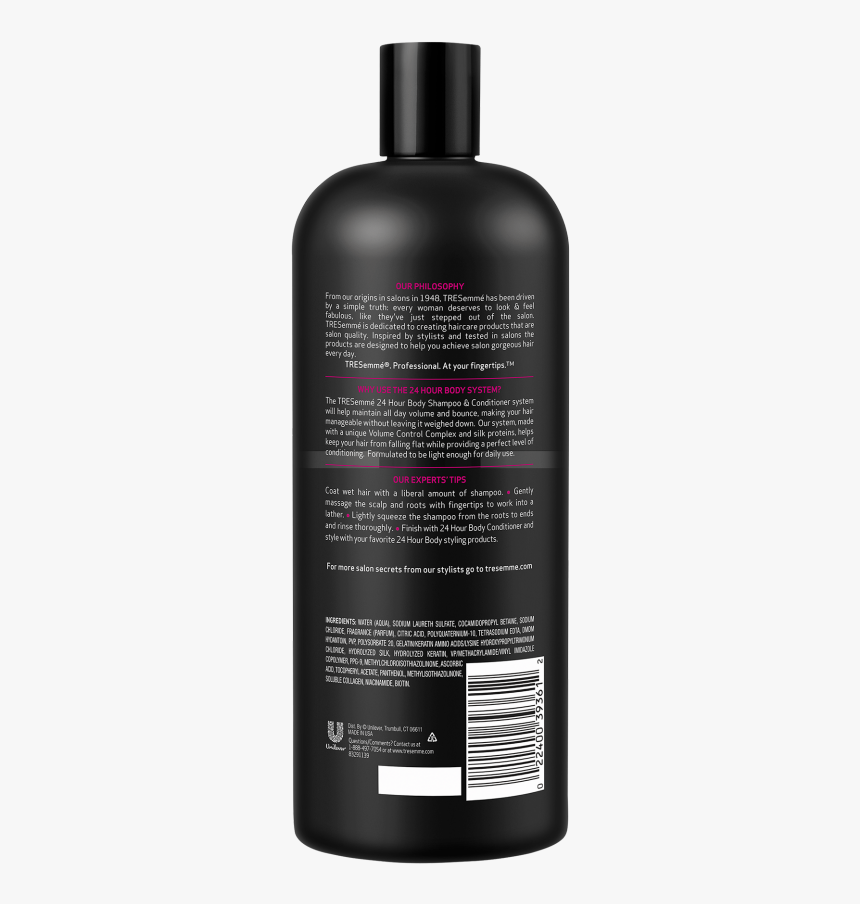 Tresemme Hair Shampoo Ingredients, HD Png Download, Free Download