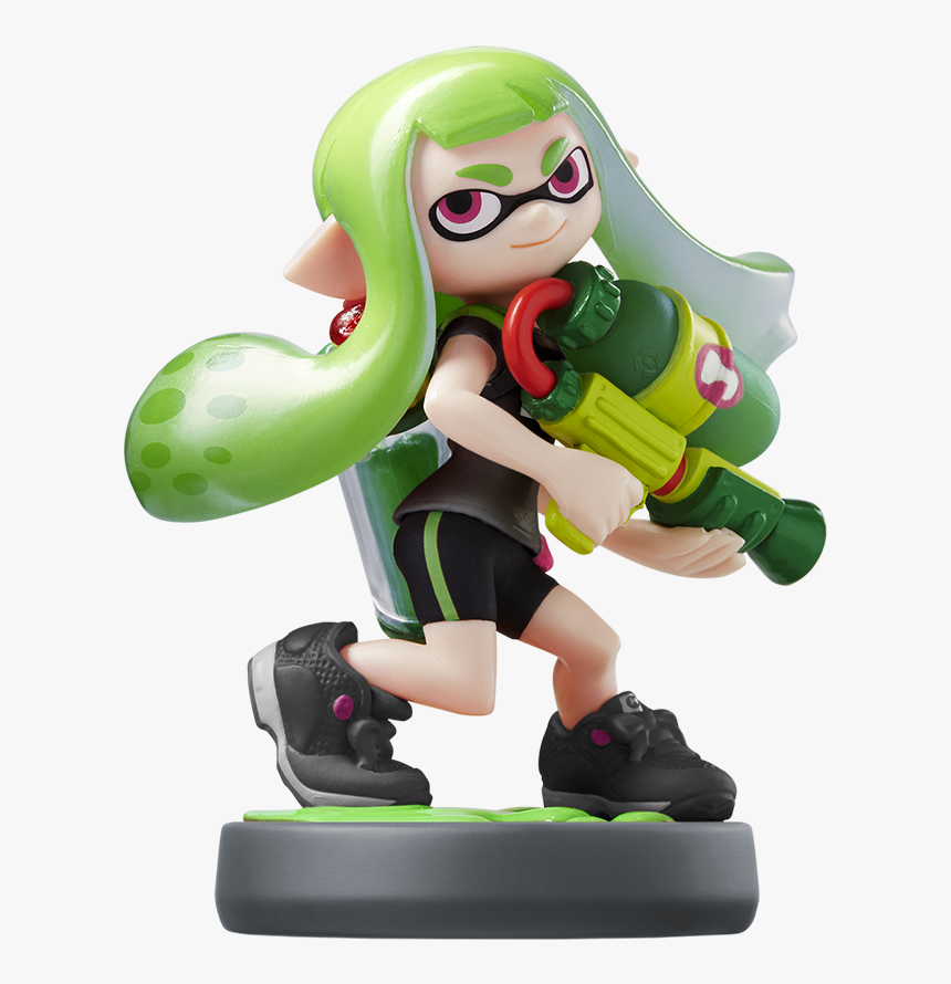 Girl Amiibo - Splatoon Green Inkling Girl Amiibo, HD Png Download, Free Download