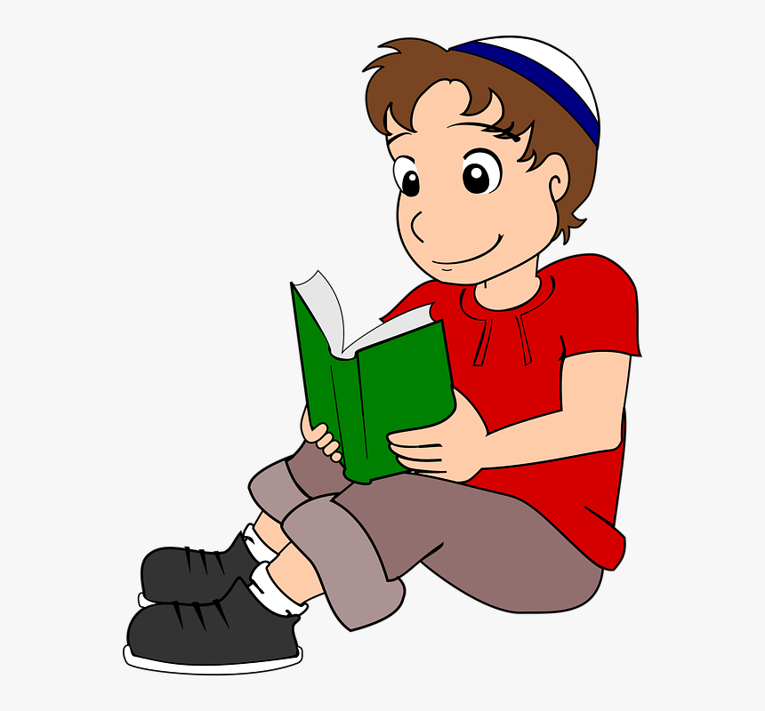 Free Clipart Boy Reading Book