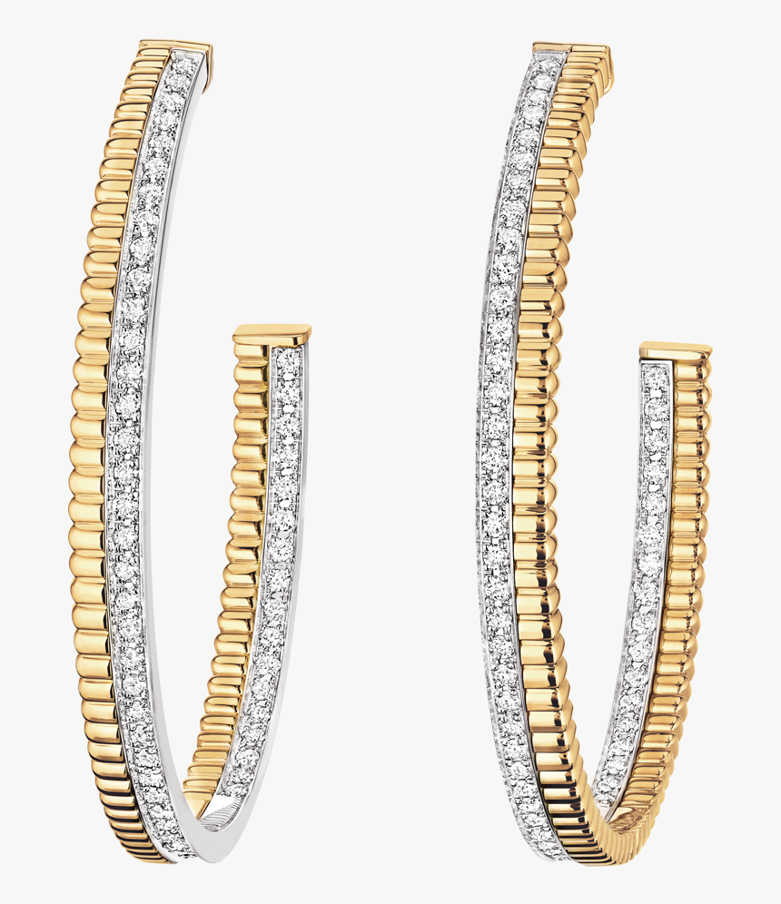 Quatre Lumière Hoop Earrings 40mm Diamonds Yellow And - Transparent Png Earrings Hoops, Png Download, Free Download