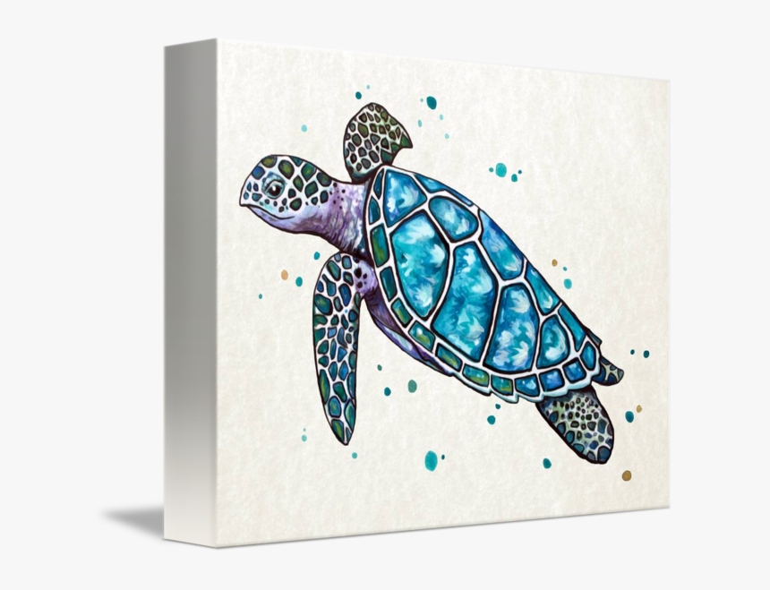 Sea Turtle In Watercolor - Turtle Watercolor, HD Png Download - kindpng