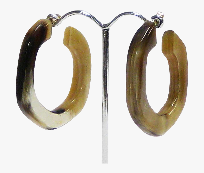 - African Horn Hexa Hoop Earring Polished - Earrings, HD Png Download, Free Download