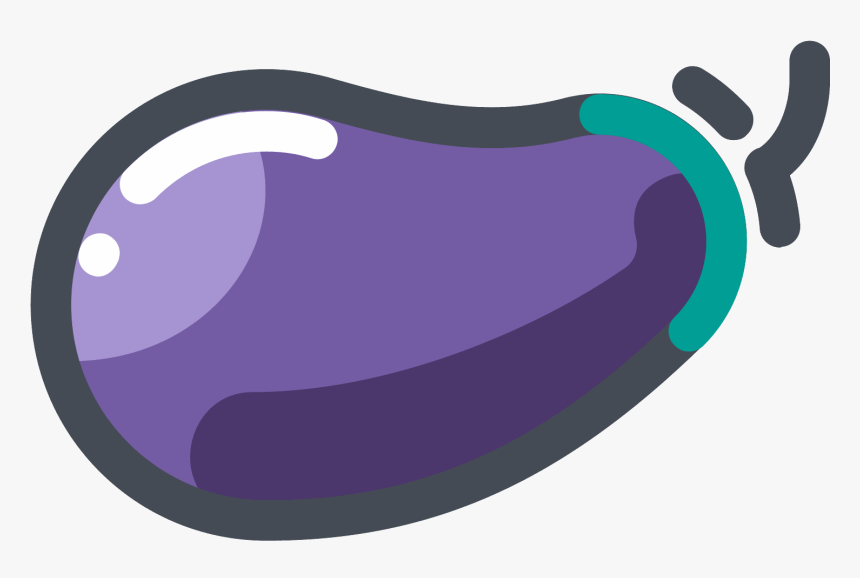 Eggplant Vector Curved - Illustration, HD Png Download, Free Download