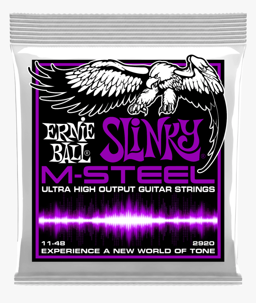 Ernie Ball Power Slinky M Steel Electric Guitar Strings - Ernie Ball M Steel Regular Slinky, HD Png Download, Free Download