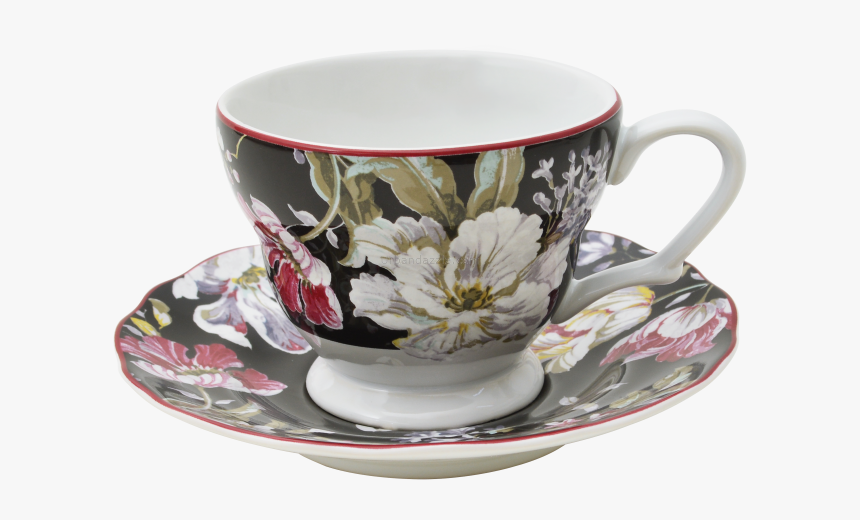 Buy Devnow Porcelain Gisela Black Cup/saucer 215ml - Devnow Catalogue, HD Png Download, Free Download