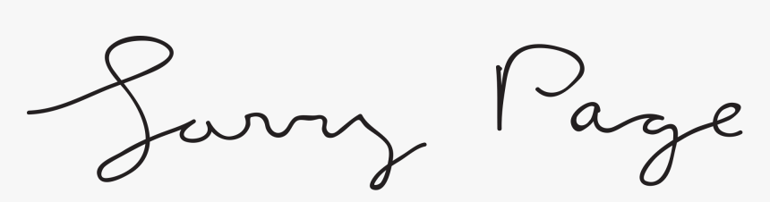 Transparent Signatures Ceo - Firma De Larry Page, HD Png Download, Free Download