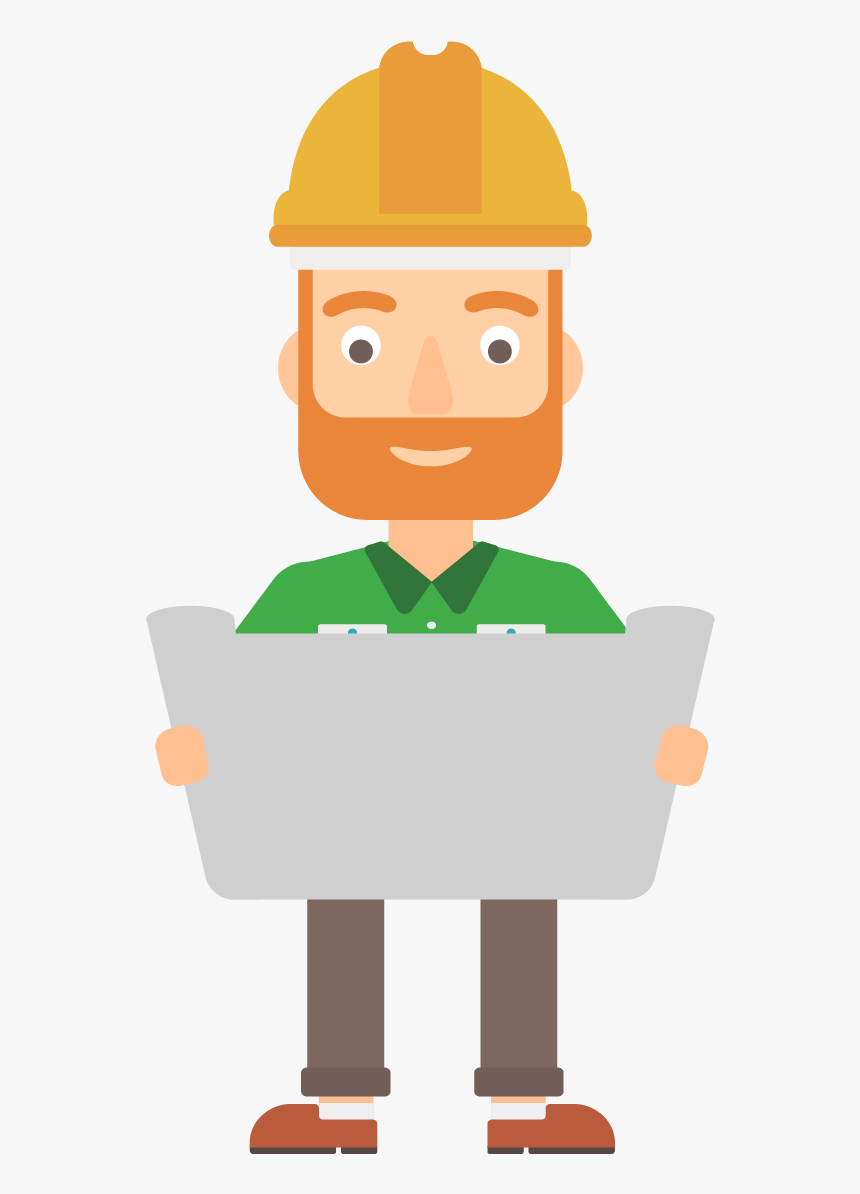 Contractor Holding Plans - Construction Guy With Thumb Up, HD Png Download, Free Download