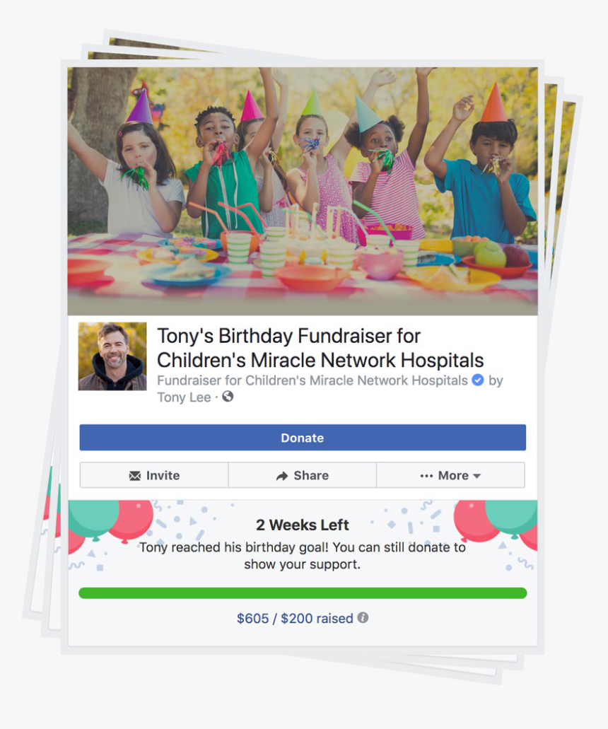 Fb Birthday Fundraiser Example, HD Png Download, Free Download