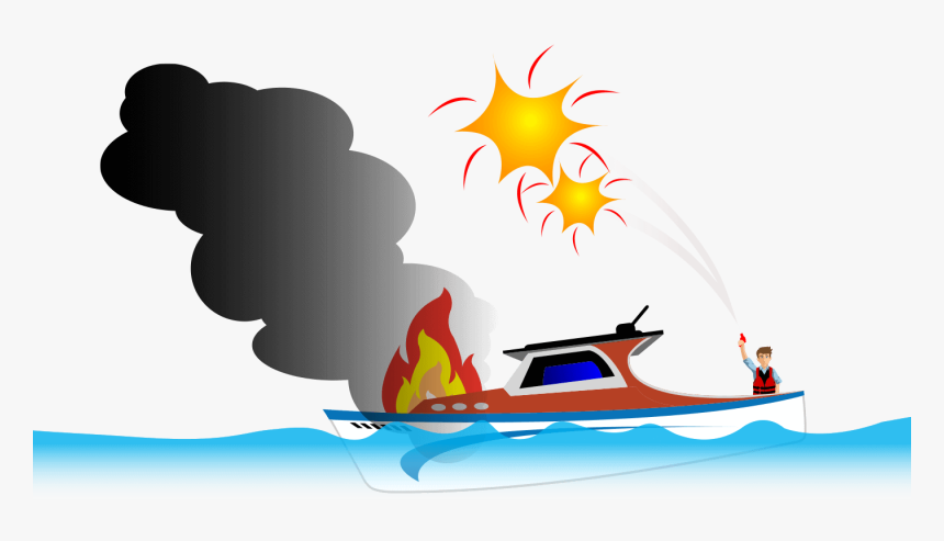 Visual Distress Signals - Boat In Distress Clip Art, HD Png Download, Free Download