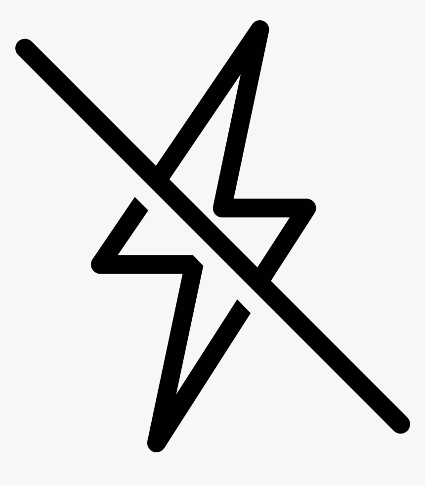 Transparent White Triangle Png - Lightning Bolt With A Slash, Png Download, Free Download