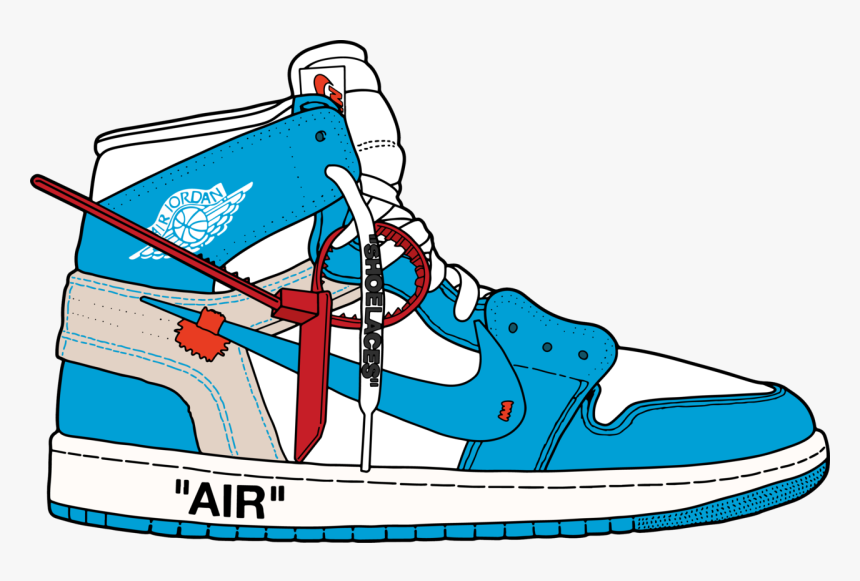 cartoon off white jordan 1