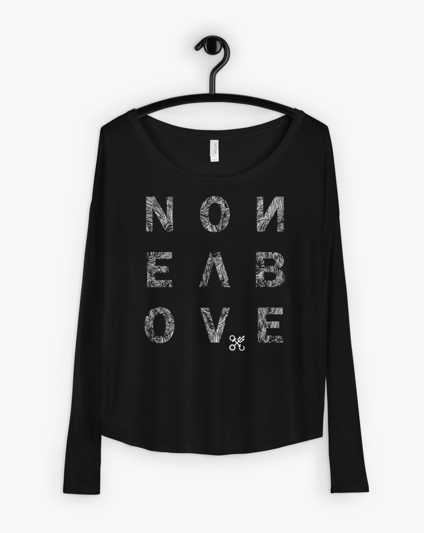 None Above Distress Women"s Long Sleeve Tee - Sleeve, HD Png Download, Free Download