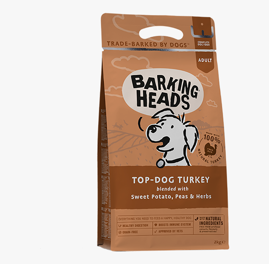 Barking Heads Top Dog Turkey Front Of Pack - Barking Heads Top Dog Turkey, HD Png Download, Free Download