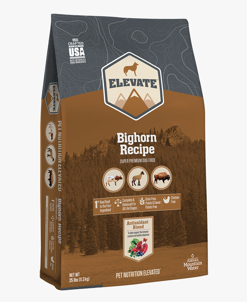 Elevate Bighorn Recipe 25-pound Bag Super Premium Dog, HD Png Download, Free Download