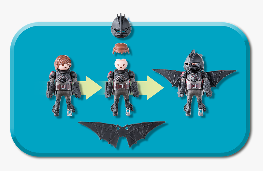Playmobil Hiccup And Toothless, HD Png Download, Free Download