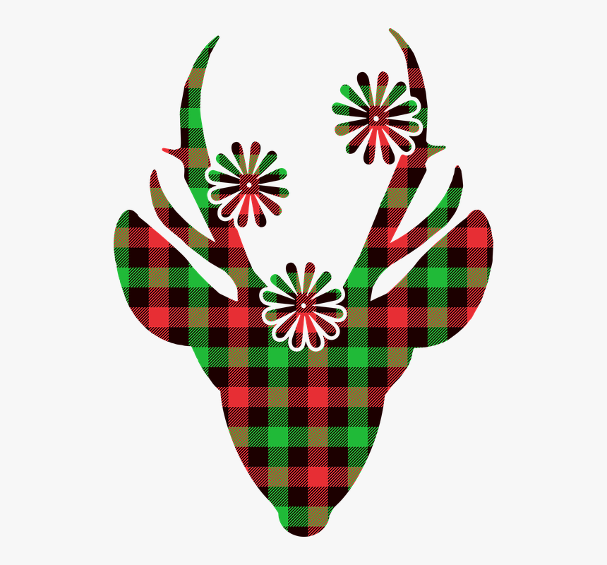 Buffalo Plaid Deer, Deer, Holiday, Christmas, Winter, HD Png Download, Free Download