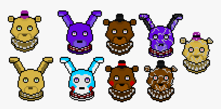 Fnaf Head Bonnie Pixel Art, HD Png Download, Free Download