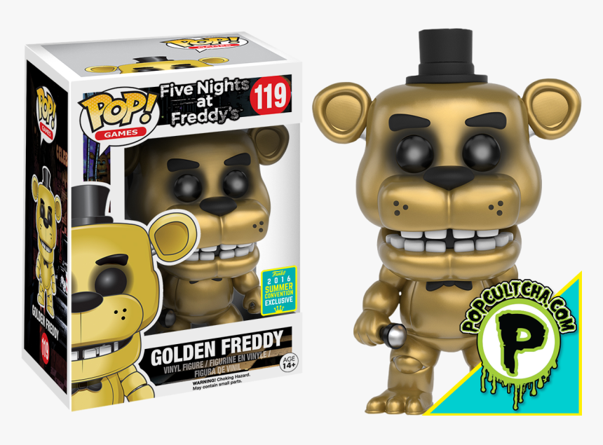 Transparent Nightmare Freddy Png - Golden Freddy Pop Figure, Png Download, Free Download
