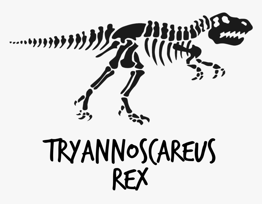 Download Tyrannosaurus Rex Halloween Cut File Png - Dinosaur Skeleton Svg Free, Transparent Png, Free Download