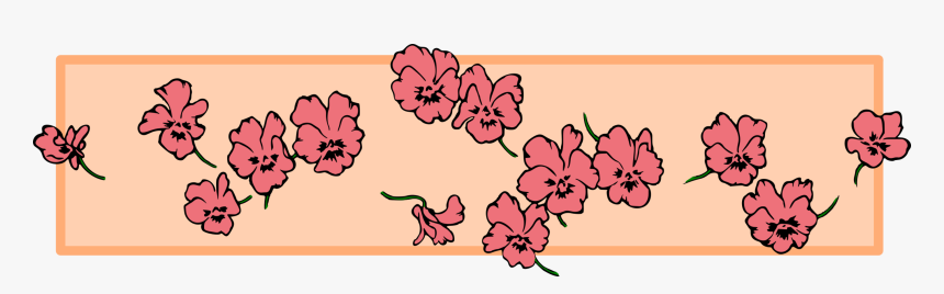 Pink,flower,art - Png Dividers Floral Clipart, Transparent Png, Free Download