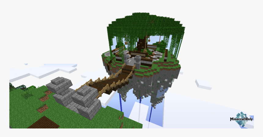 Coolest Skyblocks Minecraft - Minecraft Skyblock Spawn, HD Png Download, Free Download
