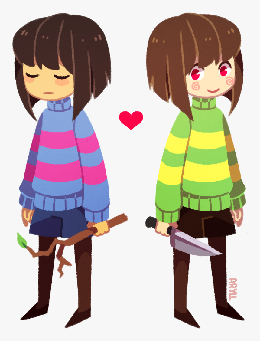 Frisk Y Chara Undertale, HD Png Download, Free Download