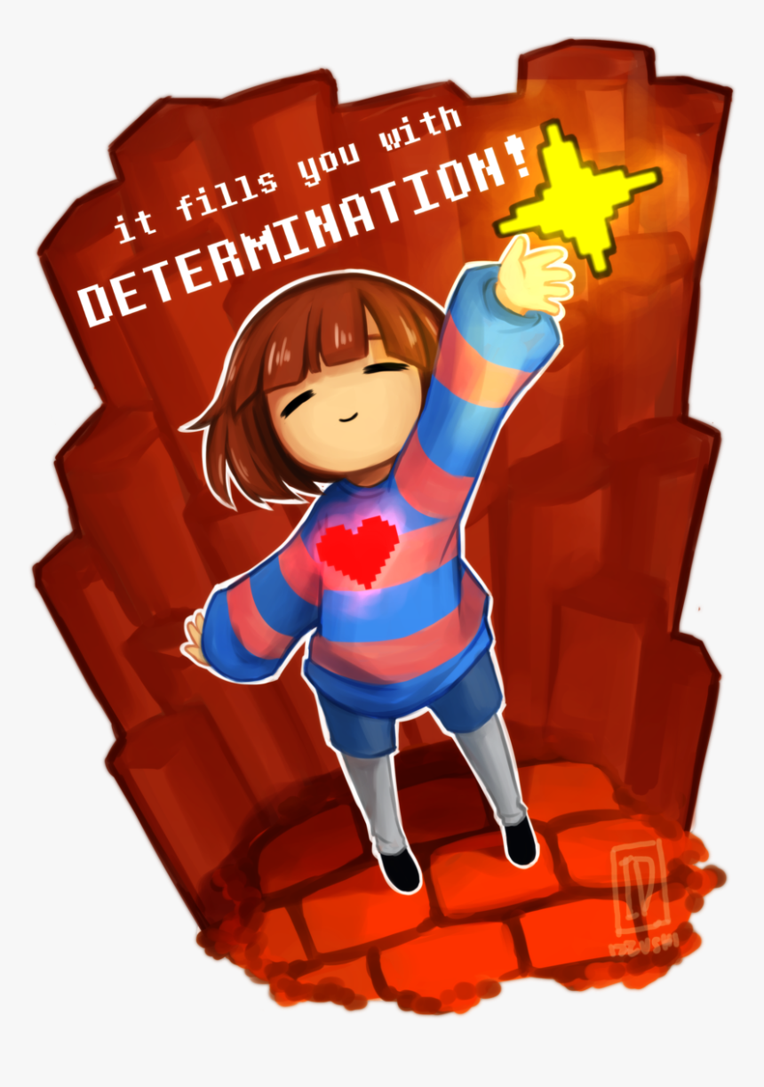 Frisk Undertale Filled With Determination, HD Png Download, Free Download