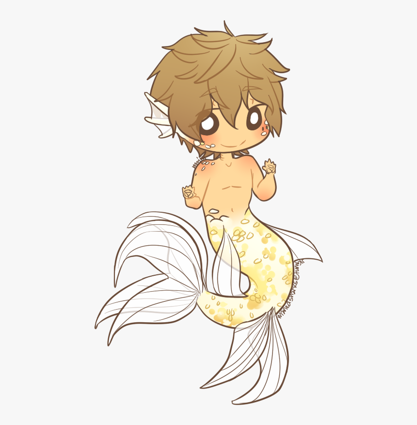 Anime, Art, And Japanese Image - Anime Mermaid Boy Art, HD Png Download, Free Download