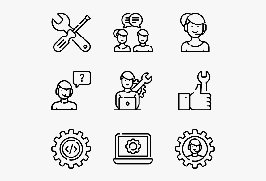 Technical Support Icons - Family Line Icon Png, Transparent Png, Free Download