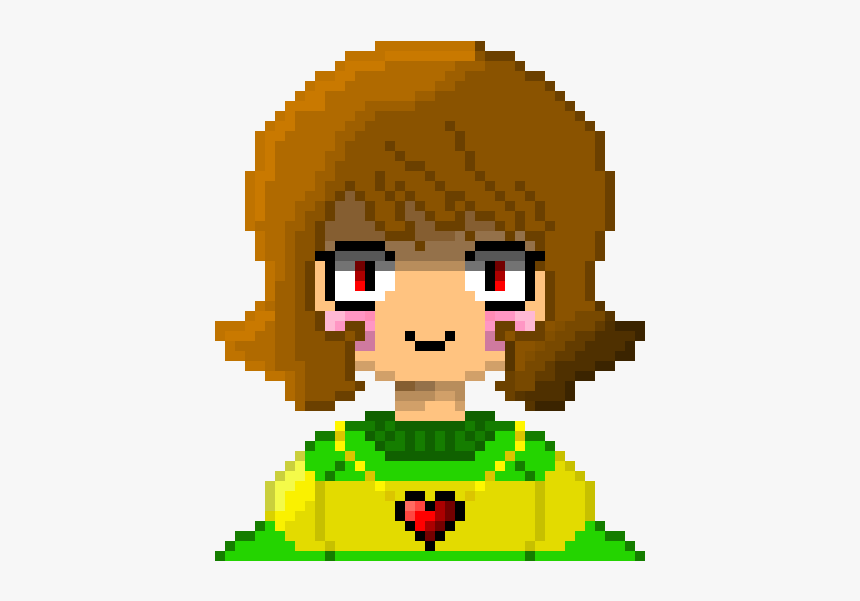 Undertale Chara Png Undertale Frisk Pixel Art Grid Transparent Png Kindpng