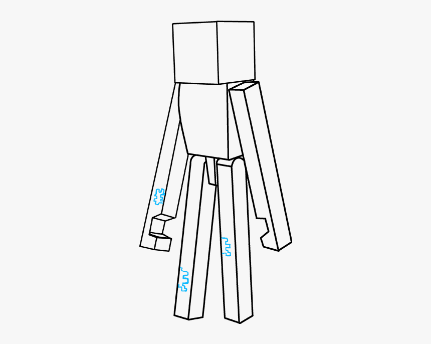 How To Draw Enderman From Minecraft - Draw Minecraft Enderman Easy, HD Png Download, Free Download