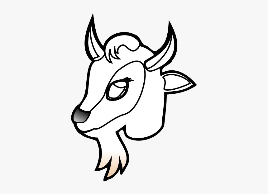 Head Clipart Mountain Goat, Head Mountain Goat Transparent - Goat Clip Art, HD Png Download, Free Download
