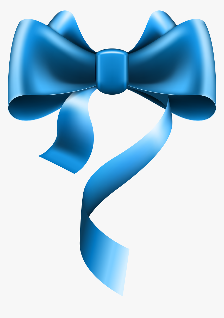 Blue Bow Png - Transparent Background Blue Ribbon Png, Png Download, Free Download