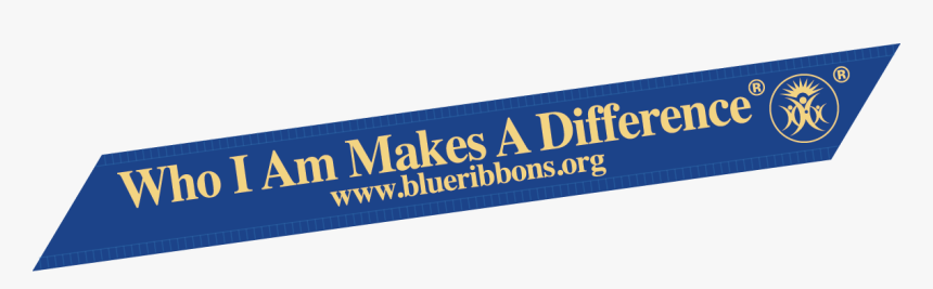 Logo - Blue Ribbons Who I Am Makes A Difference, HD Png Download, Free Download