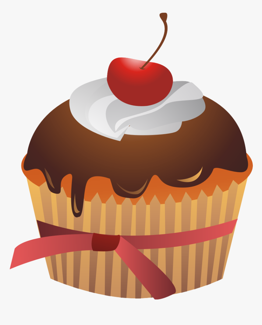 Cupcake Black Forest Gateau - Black Forest Cartoons Png, Transparent Png, Free Download