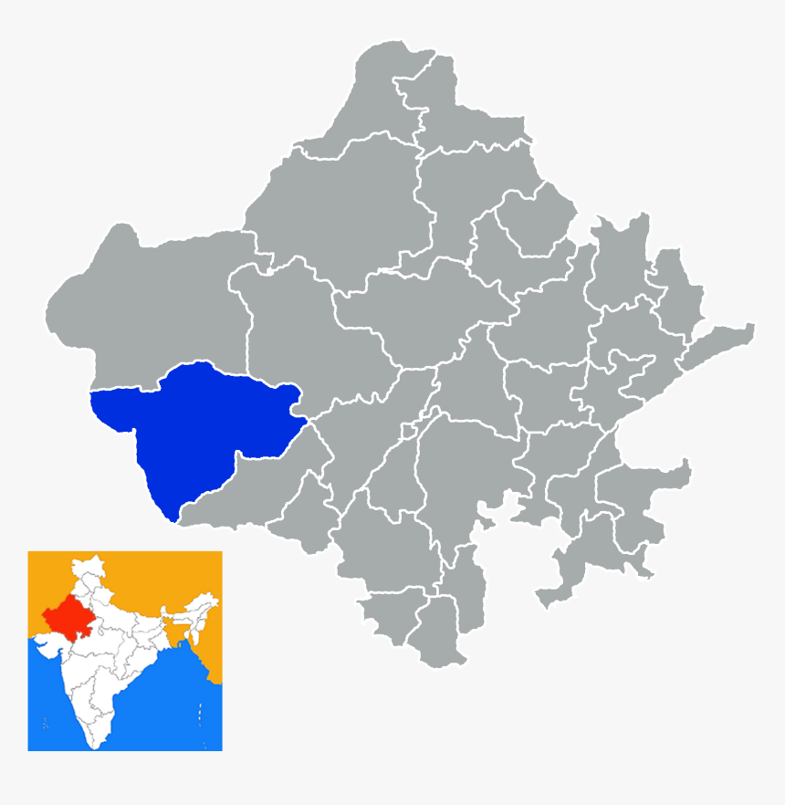 Location Of Barmer District In Rajasthan - Bundi In Rajasthan Map, HD Png Download, Free Download