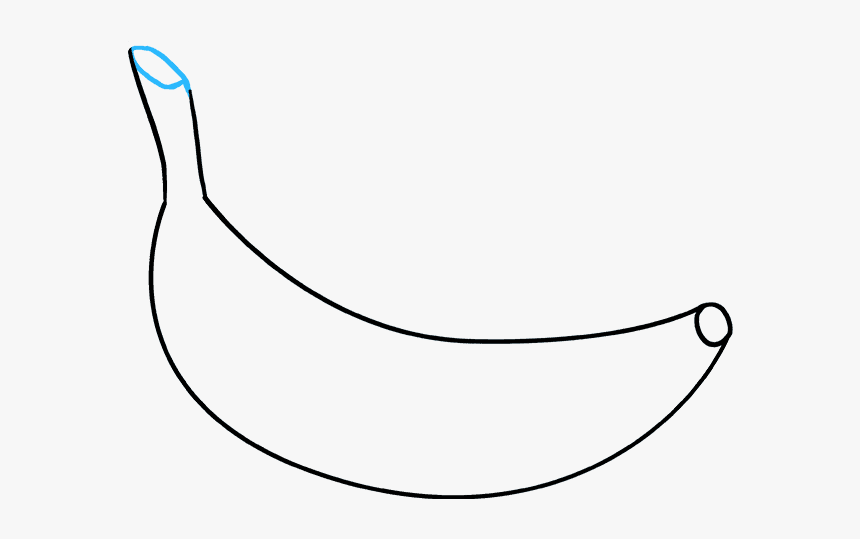 How To Draw Banana - Line Art, HD Png Download, Free Download