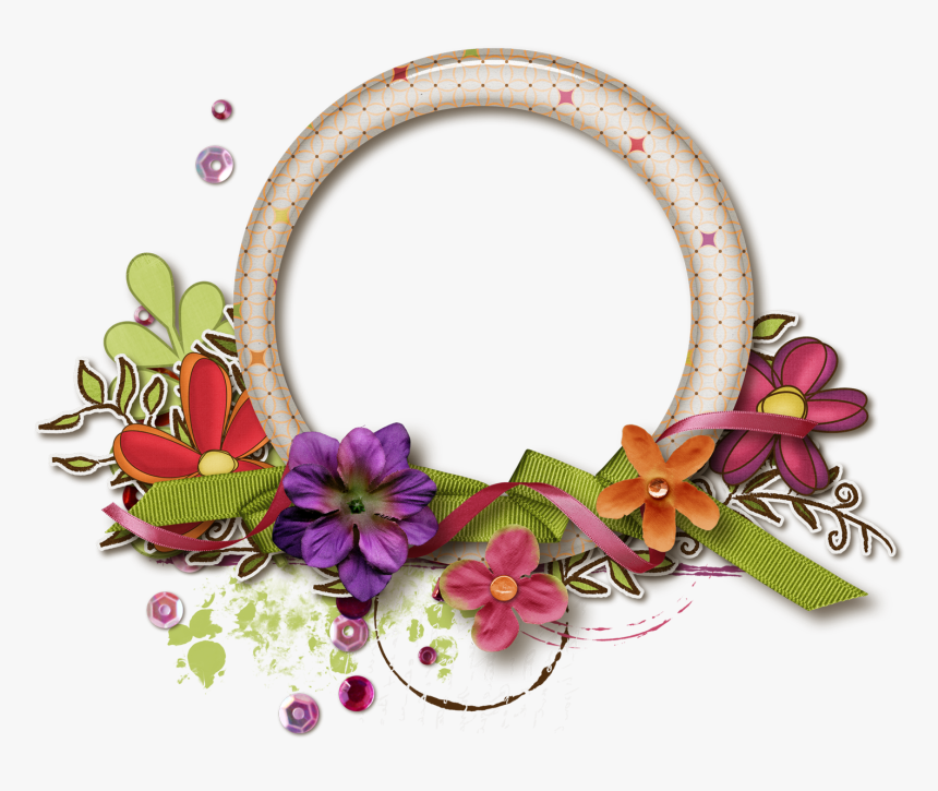 Round Flower Frame Png - Hd Flower Frame Png, Transparent Png, Free Download